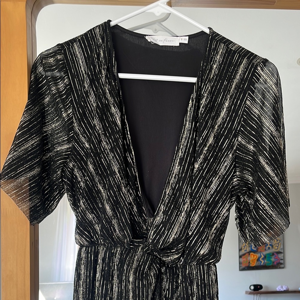 Elegant Black and metallic gold Dress